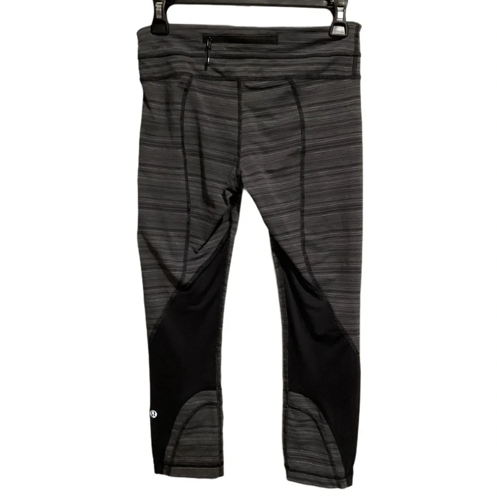 Lululemon Women’s Crop Leggings Gray Space Dye Mid-Rise